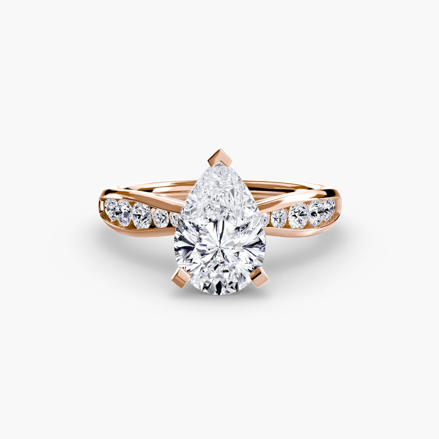 Solitaire with Pavé 3 - AYKA JEWELS