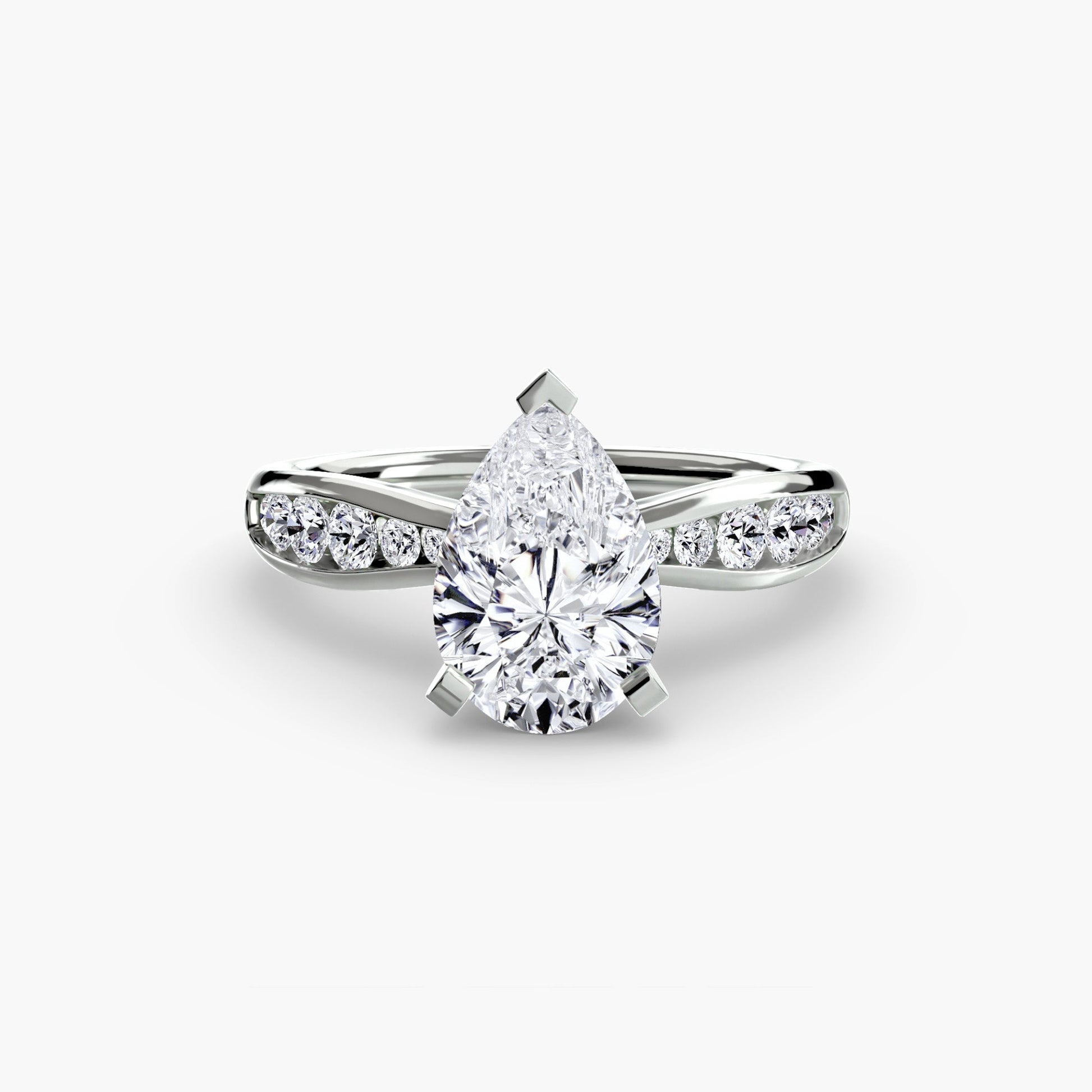 Solitaire with Pavé 3 - AYKA JEWELS