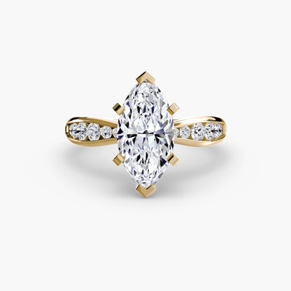Solitaire with Pavé 3 - AYKA JEWELS