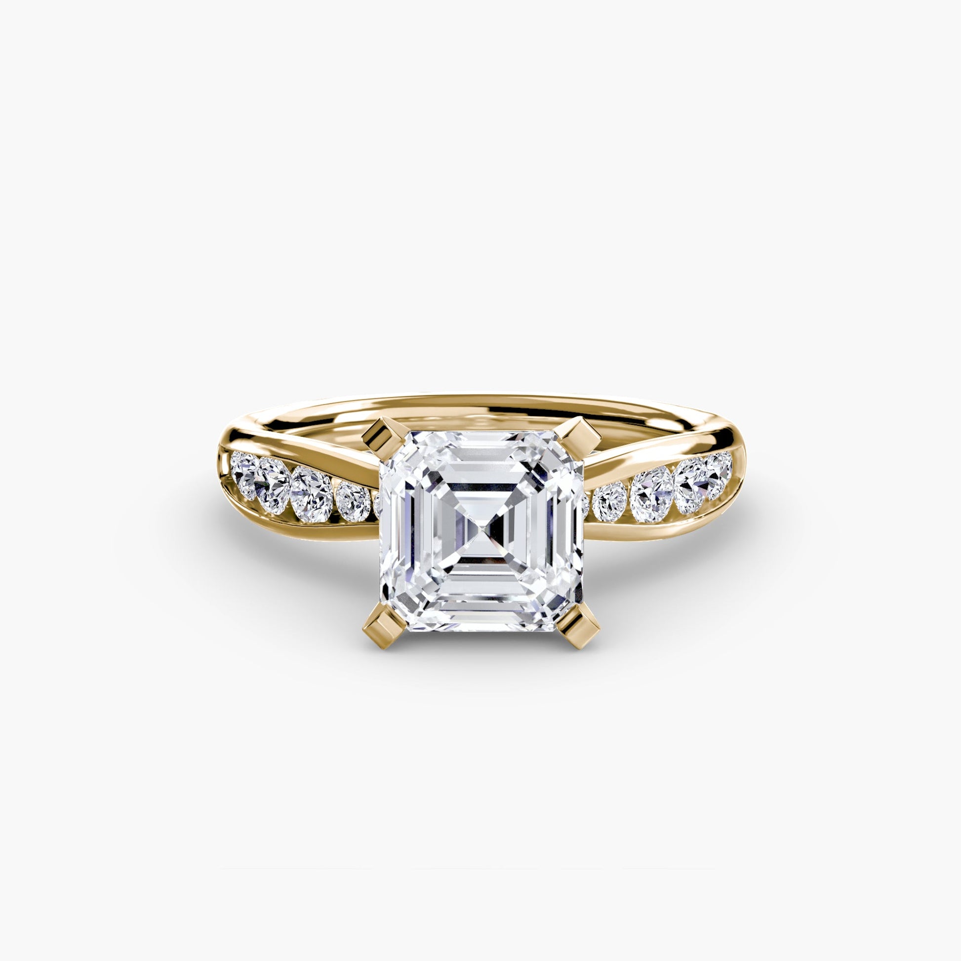 Solitaire with Pavé 3 - AYKA JEWELS