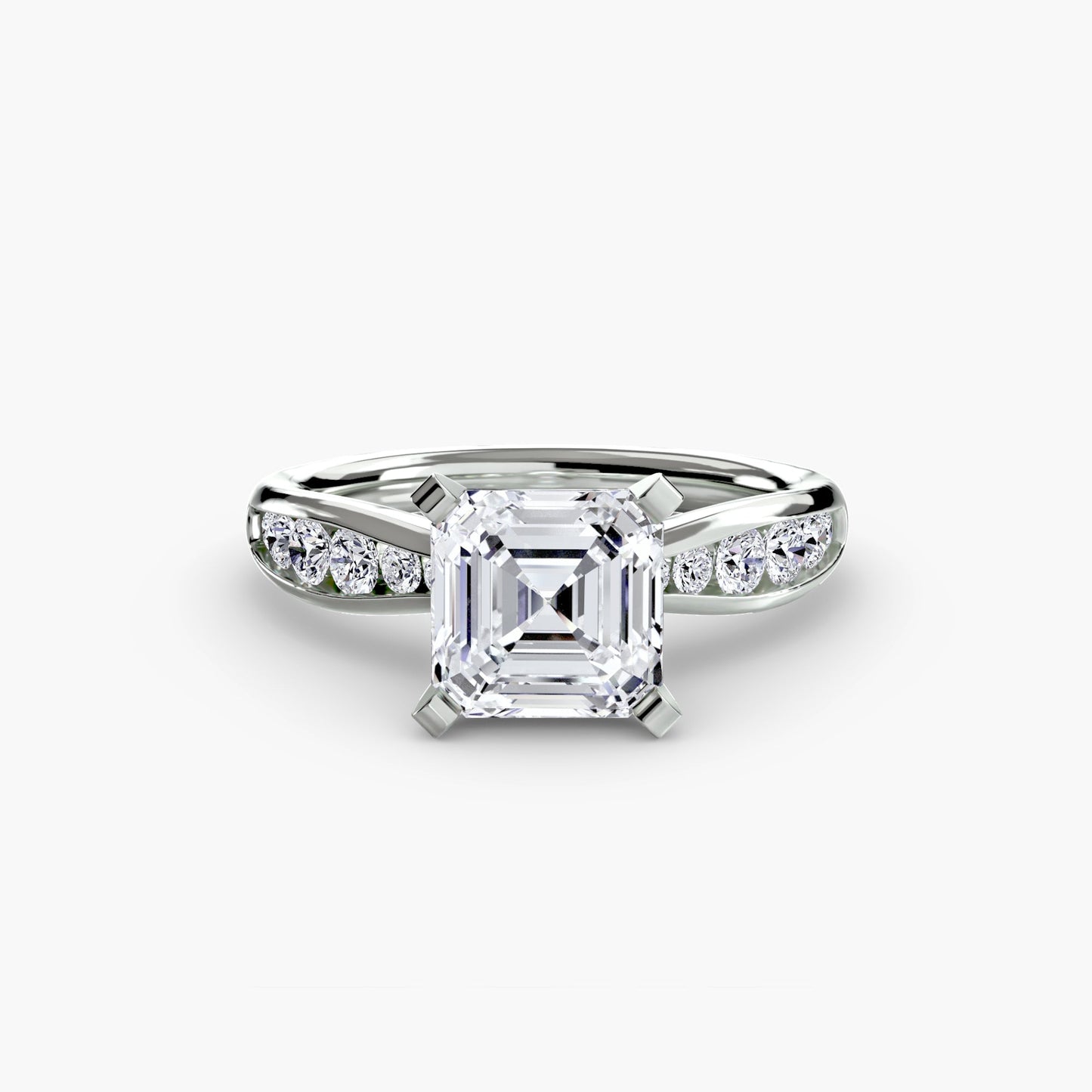 Solitaire with Pavé 3 - AYKA JEWELS