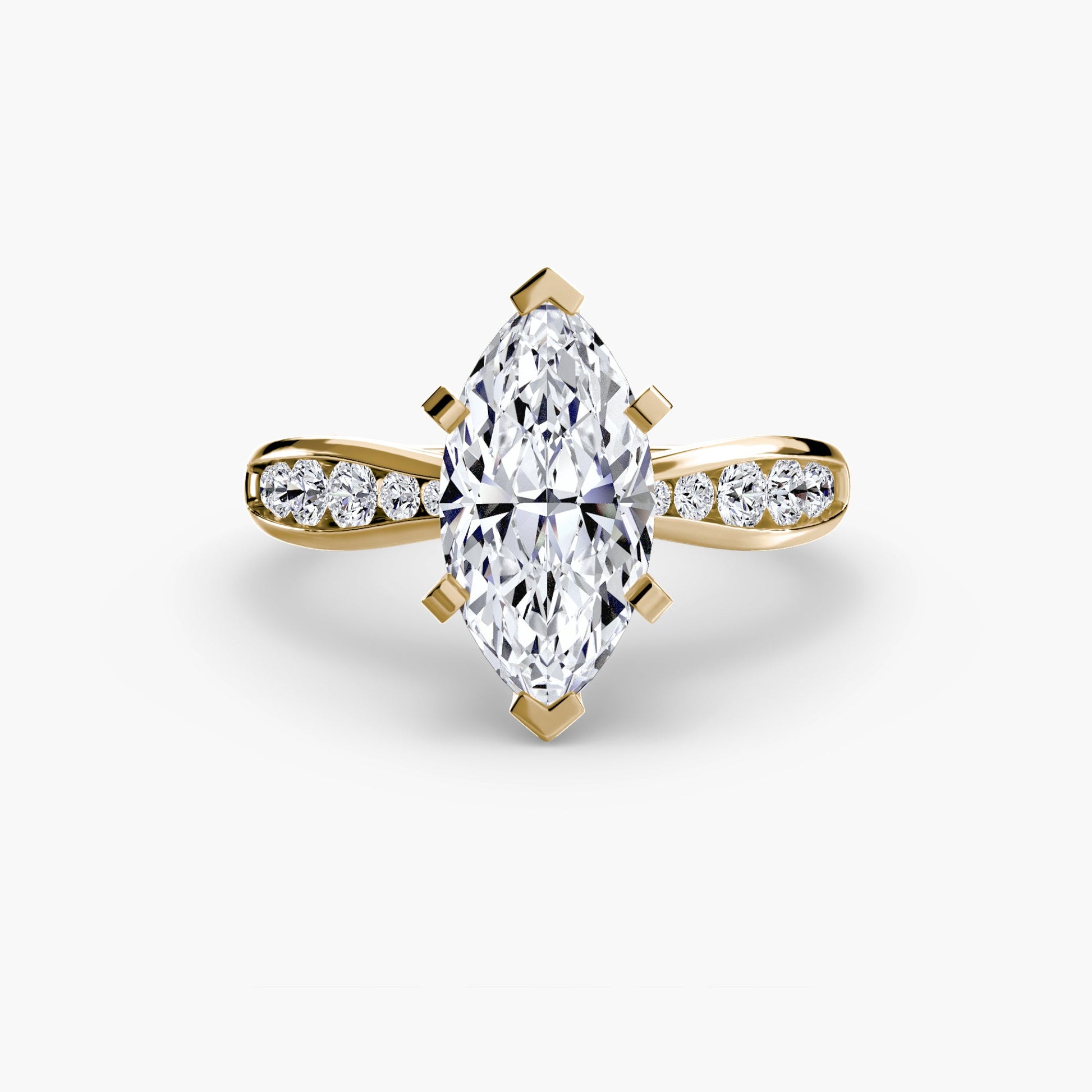 Solitaire with Pavé 3 - AYKA JEWELS