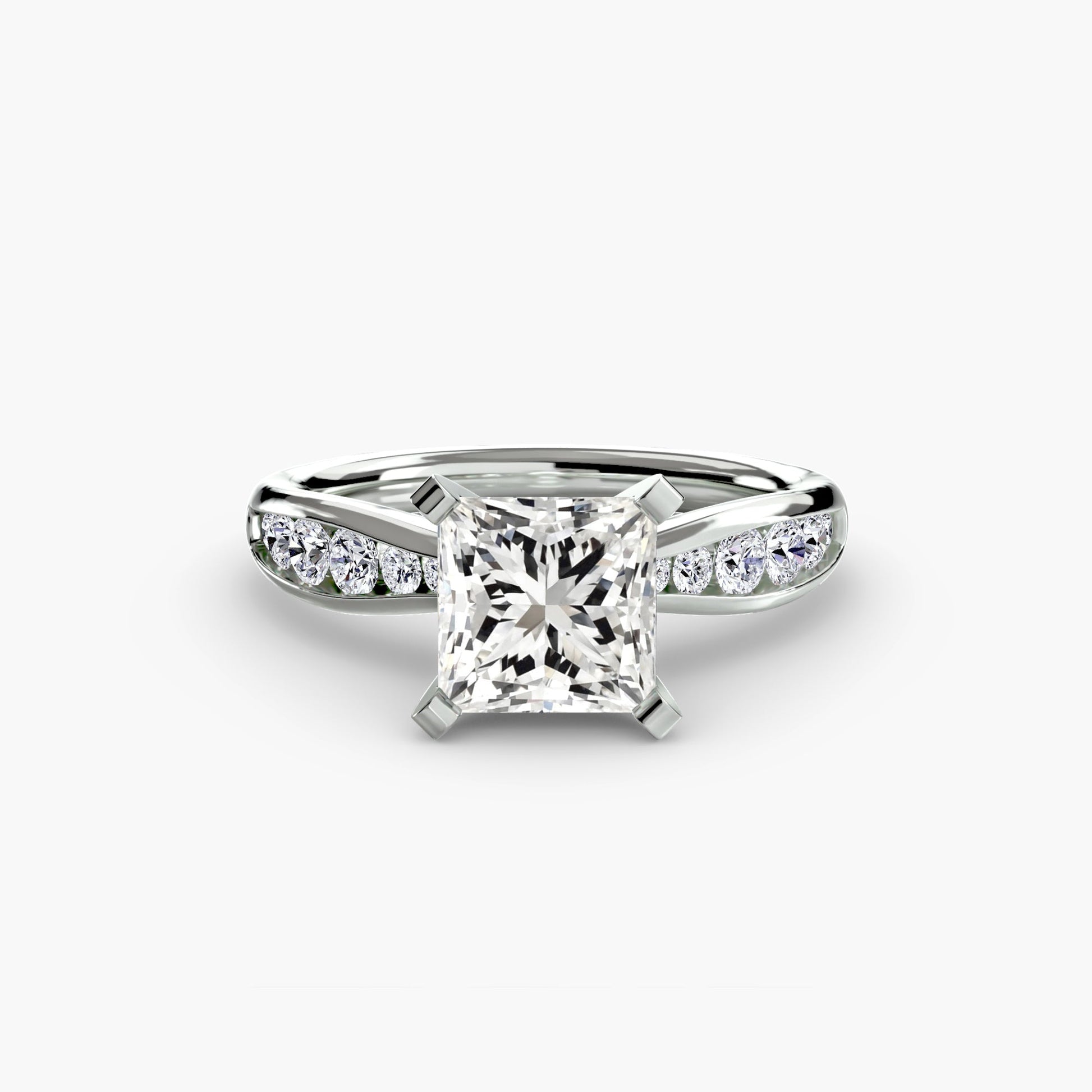 Solitaire with Pavé 3 - AYKA JEWELS
