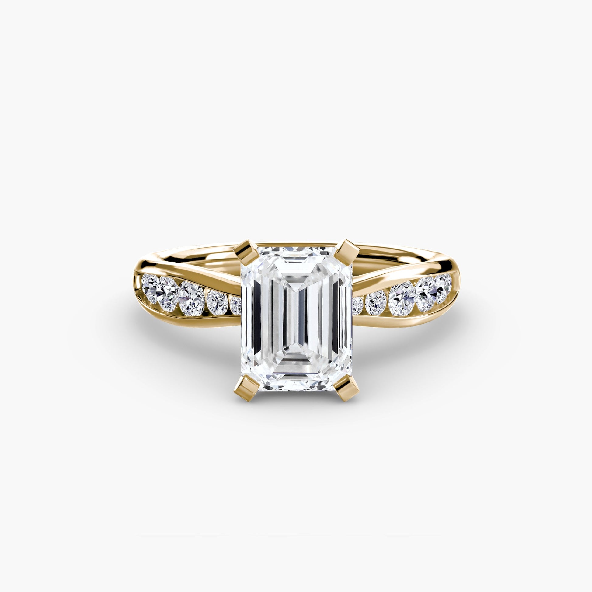 Solitaire with Pavé 3 - AYKA JEWELS