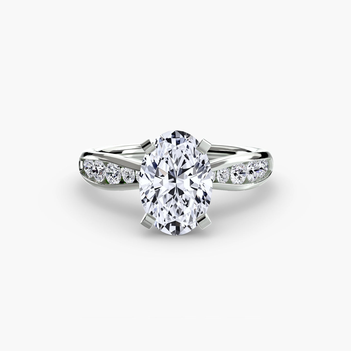 Solitaire with Pavé 3 - AYKA JEWELS