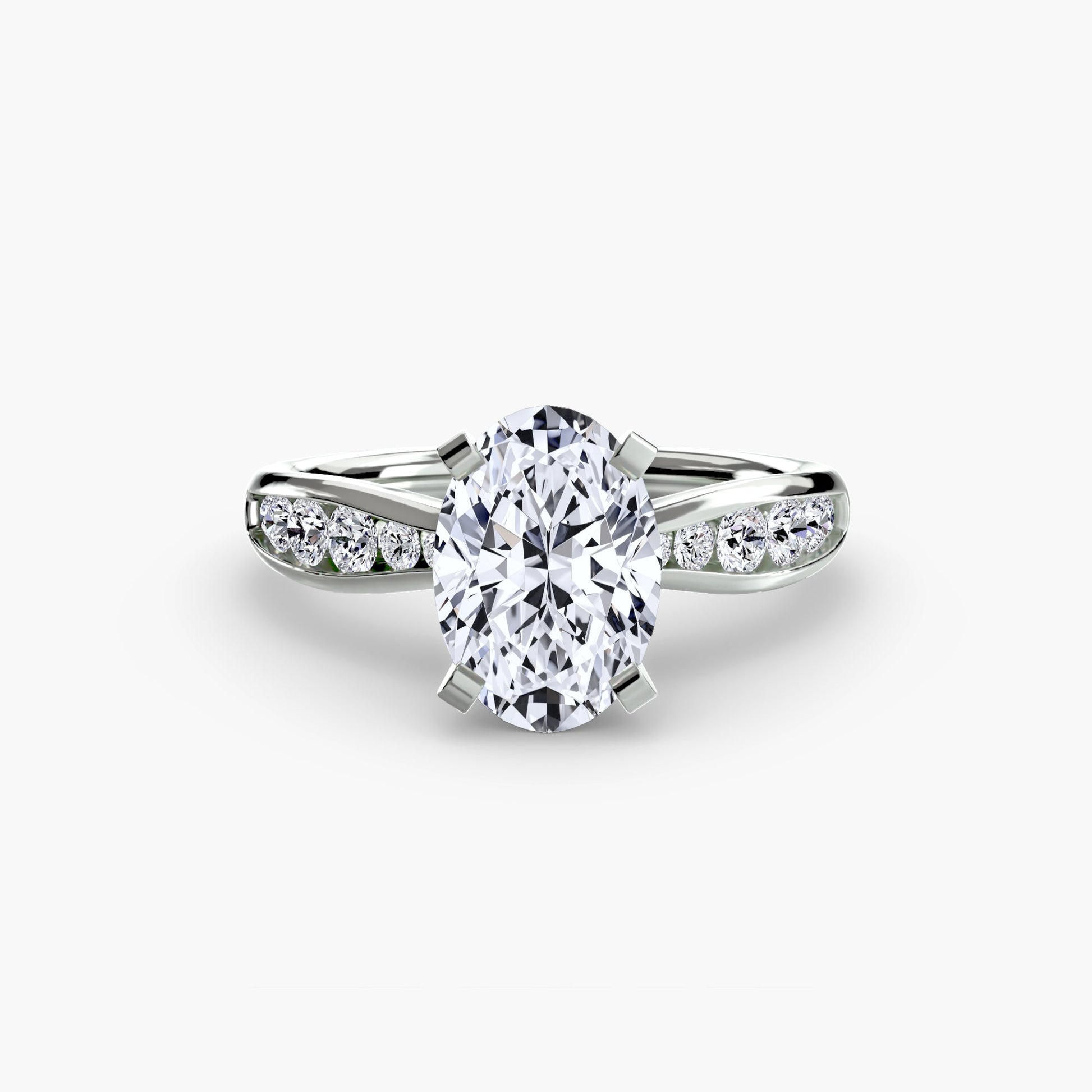 Solitaire with Pavé 3 - AYKA JEWELS