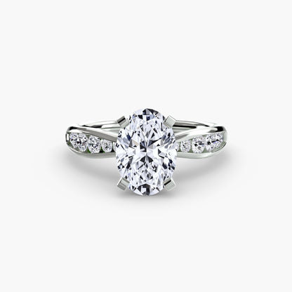 Solitaire with Pavé 3 - AYKA JEWELS