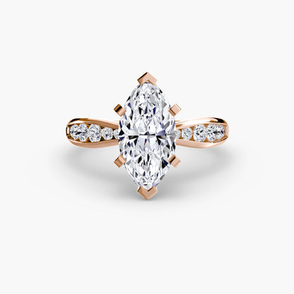 Solitaire with Pavé 3 - AYKA JEWELS