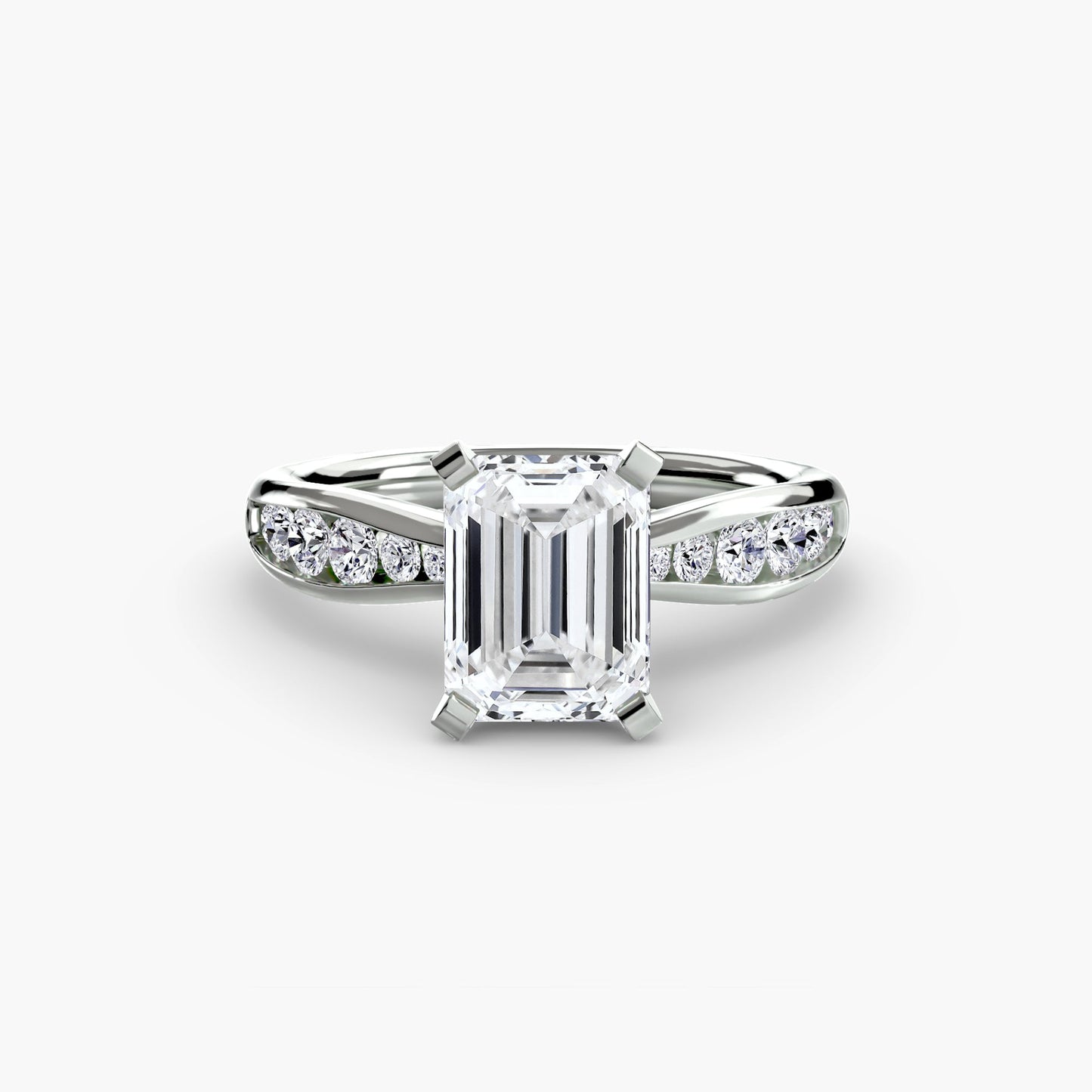 Solitaire with Pavé 3 - AYKA JEWELS