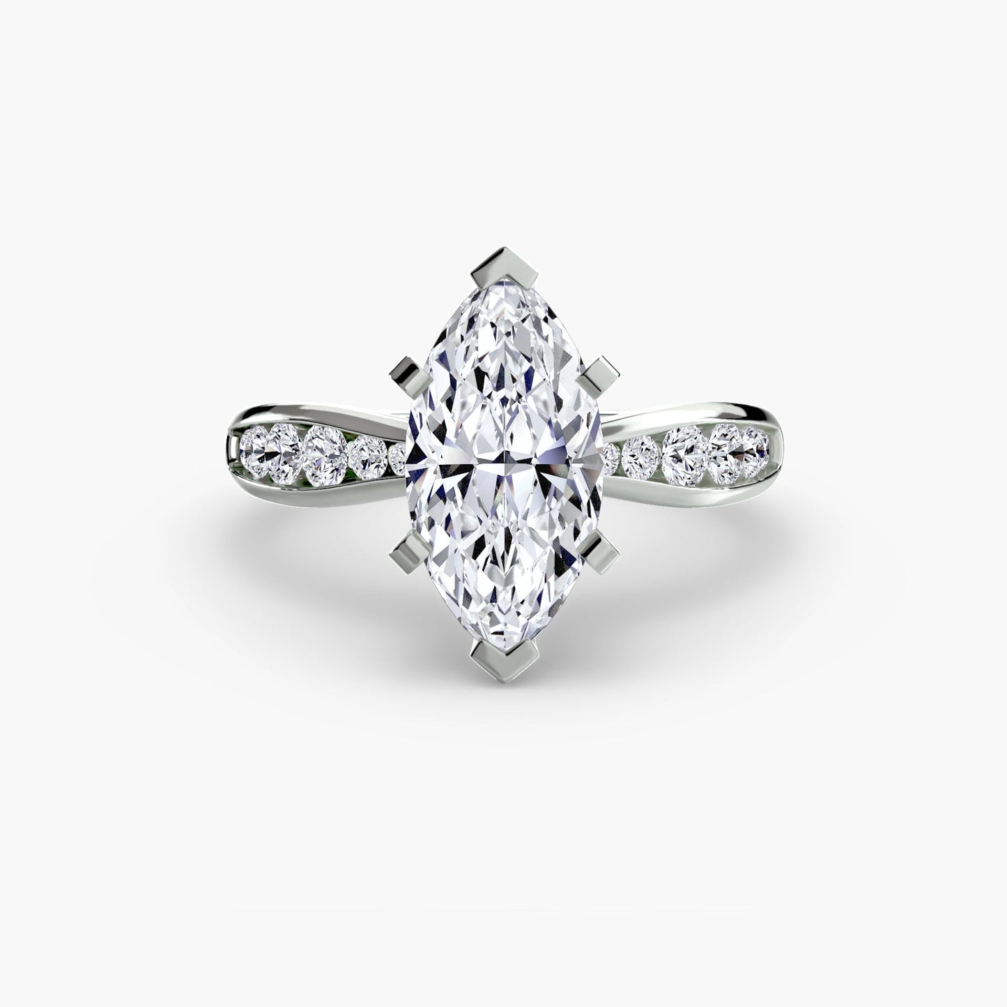 Solitaire with Pavé 3 - AYKA JEWELS
