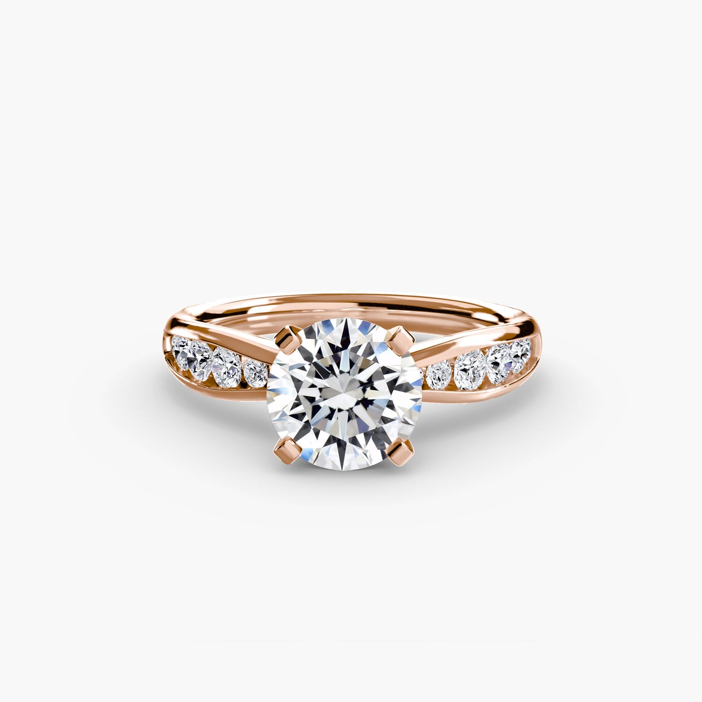 Solitaire with Pavé 3 - AYKA JEWELS