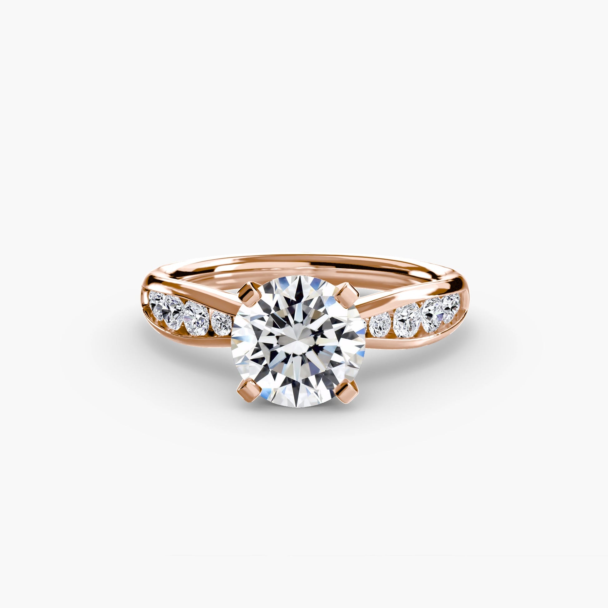 Solitaire with Pavé 3 - AYKA JEWELS