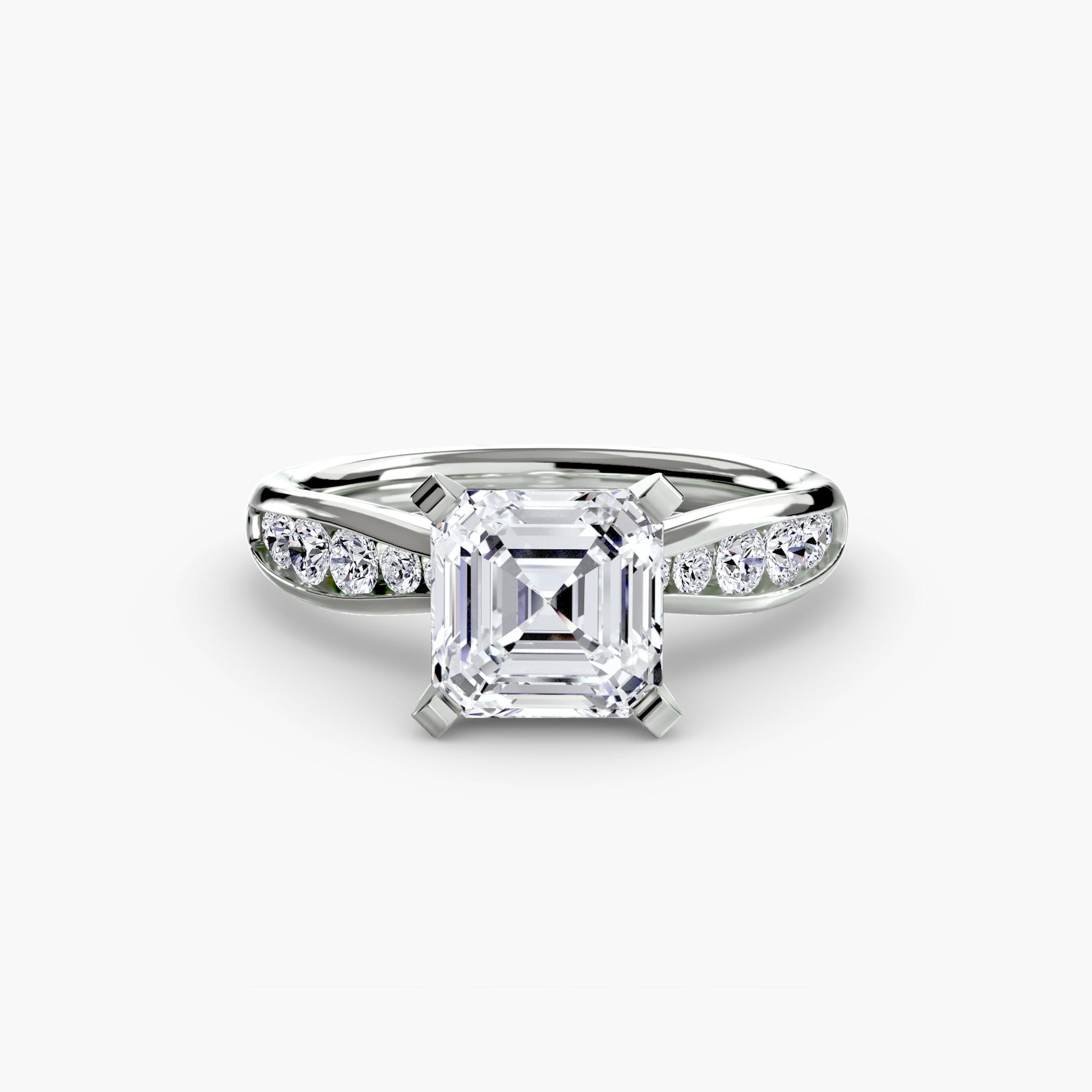 Solitaire with Pavé 3 - AYKA JEWELS