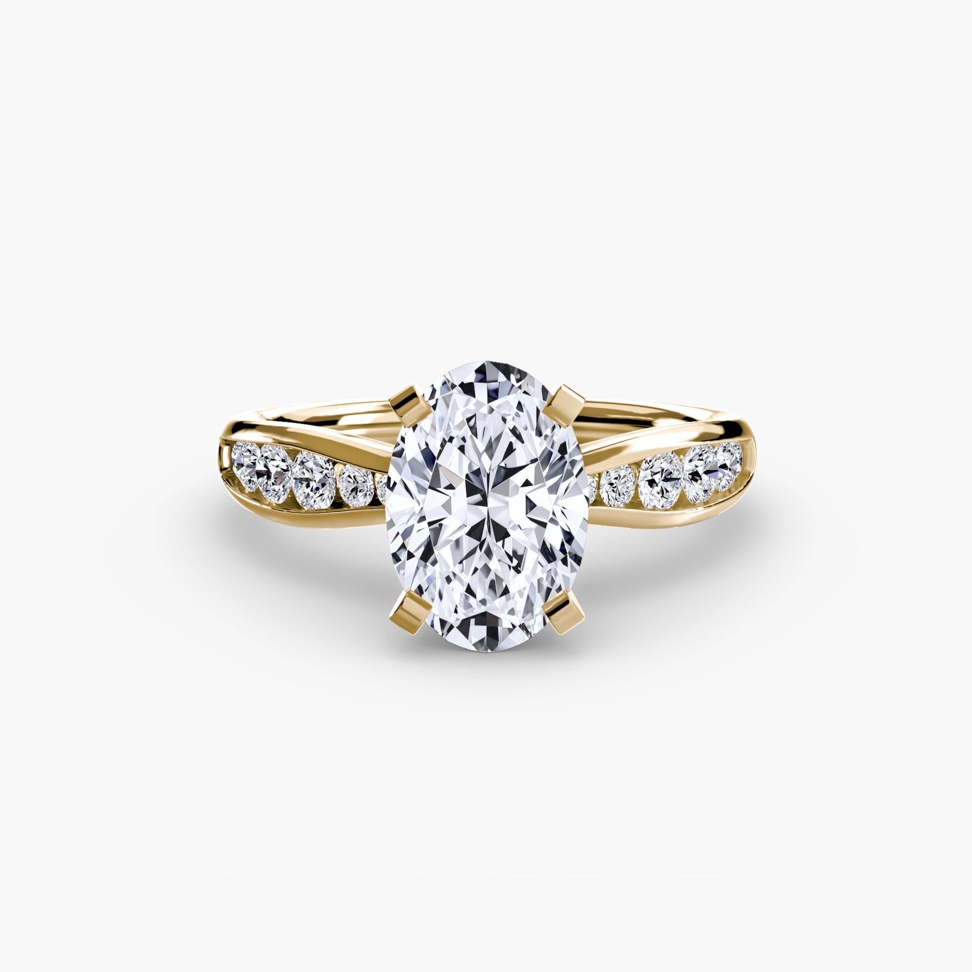 Solitaire with Pavé 3 - AYKA JEWELS