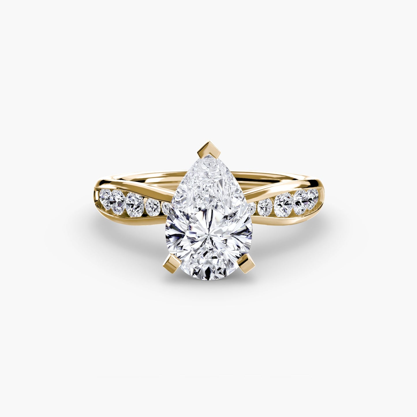 Solitaire with Pavé 3 - AYKA JEWELS