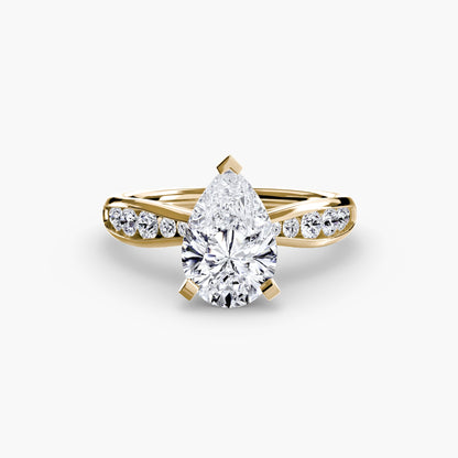 Solitaire with Pavé 3 - AYKA JEWELS