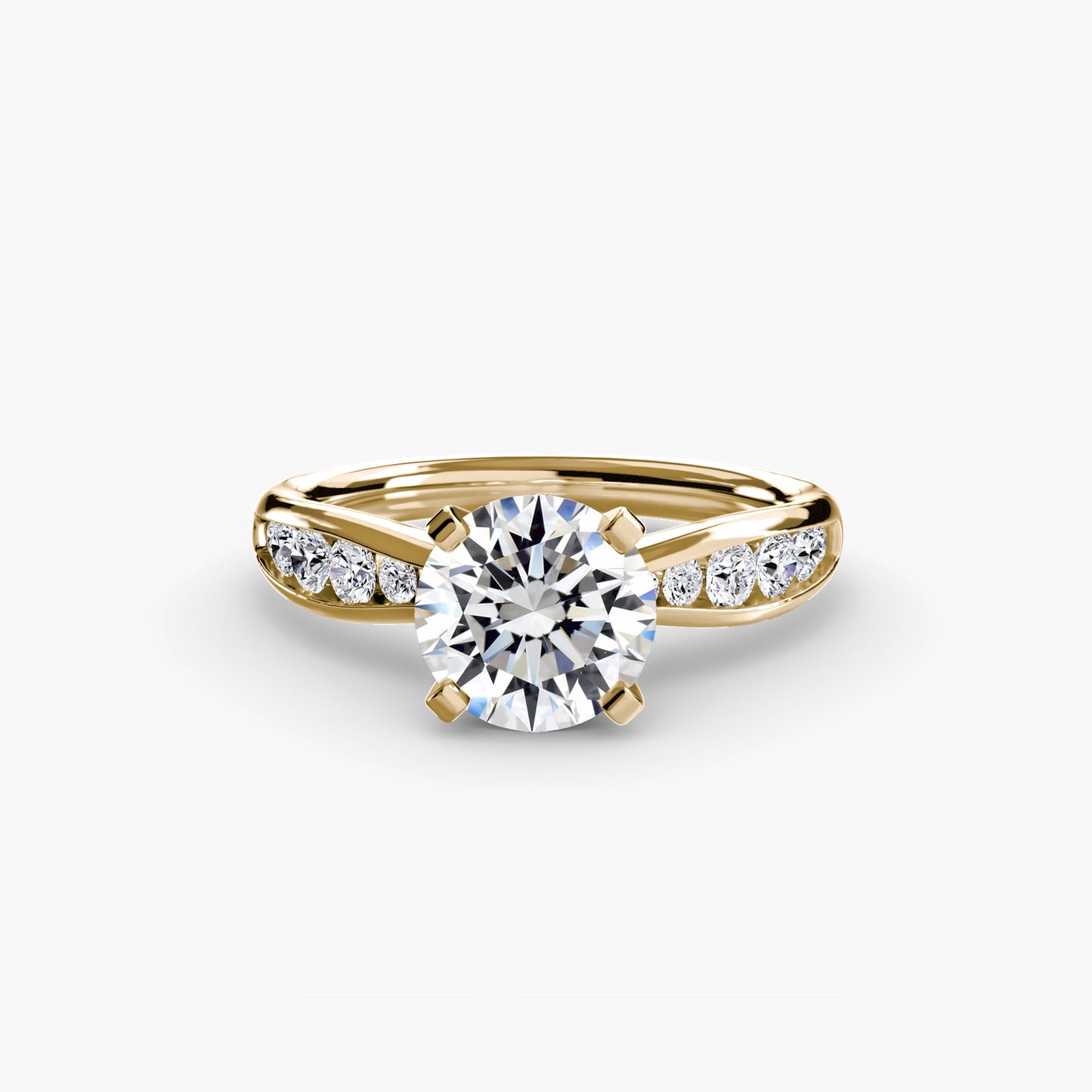 Solitaire with Pavé 3 - AYKA JEWELS
