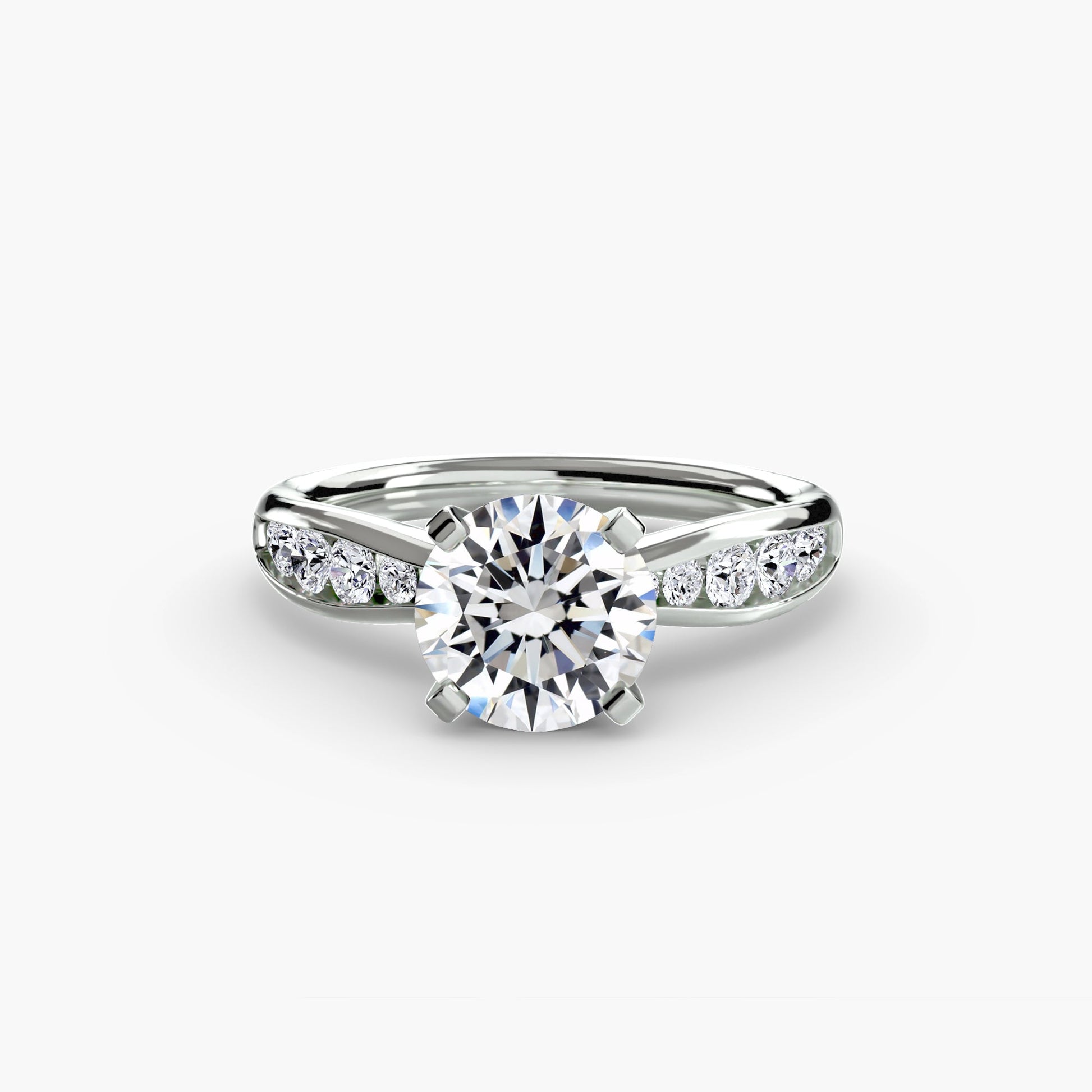 Solitaire with Pavé 3 - AYKA JEWELS