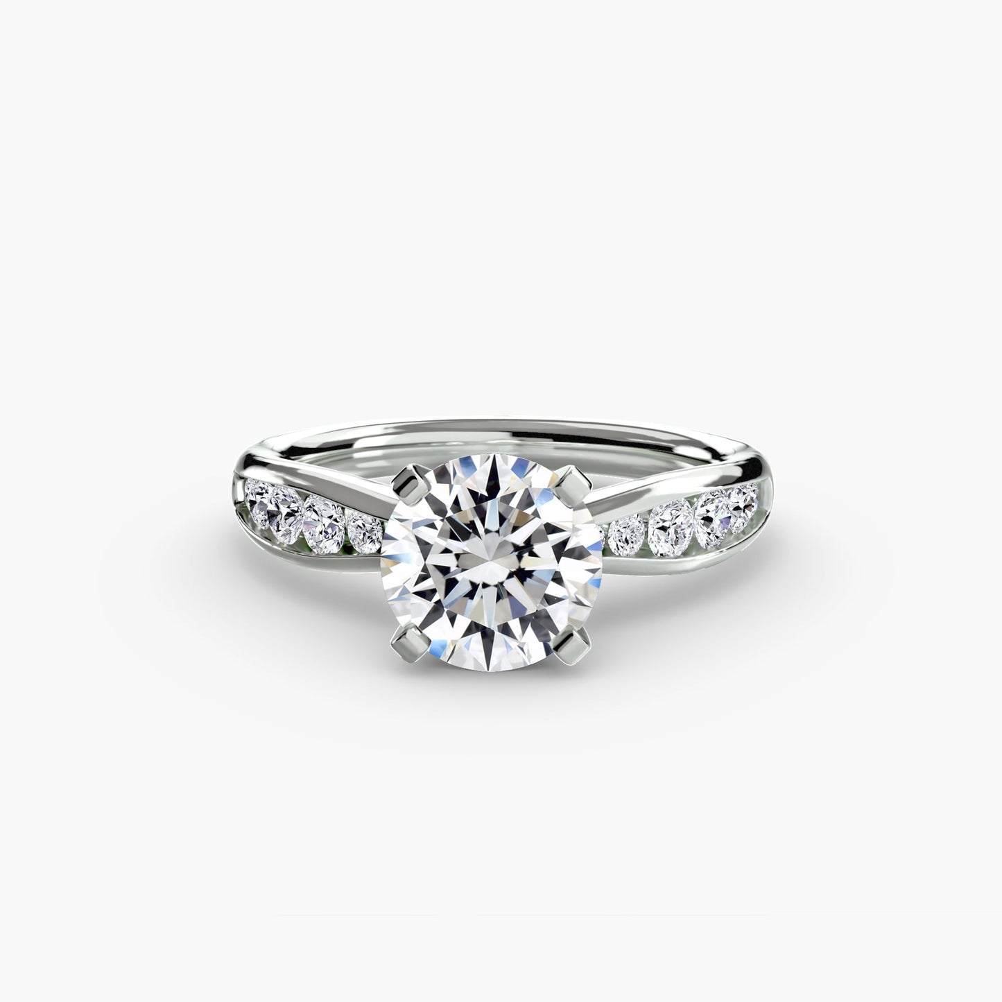 Solitaire with Pavé 3 - AYKA JEWELS