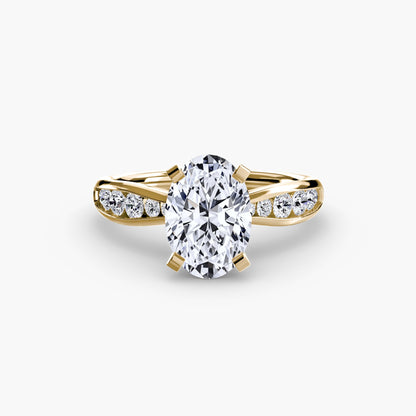 Solitaire with Pavé 3 - AYKA JEWELS