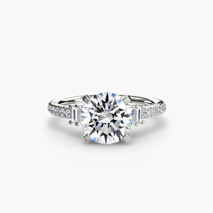 Solitaire with Pavé 4 - AYKA JEWELS