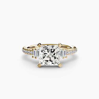 Solitaire with Pavé 4 - AYKA JEWELS