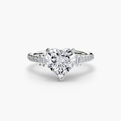 Solitaire with Pavé 4 - AYKA JEWELS