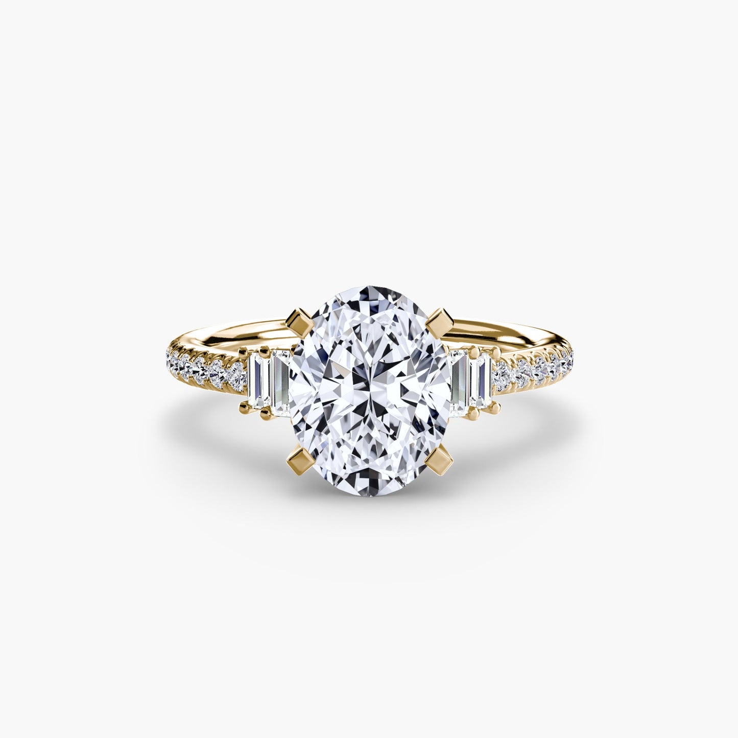 Solitaire with Pavé 4 - AYKA JEWELS