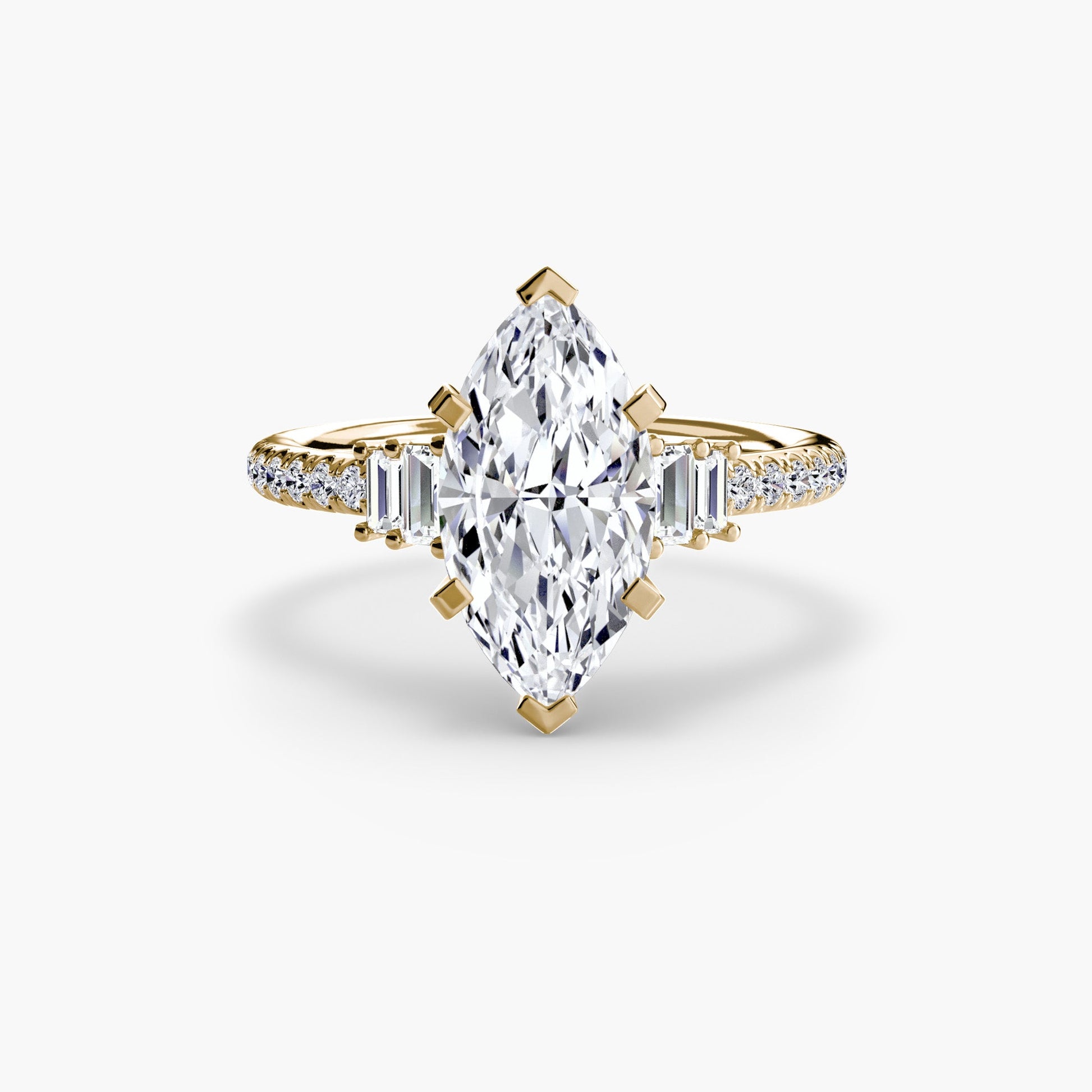 Solitaire with Pavé 4 - AYKA JEWELS