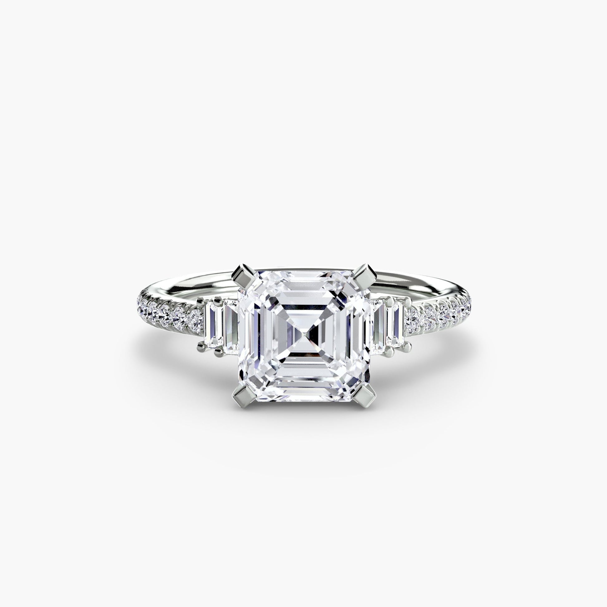 Solitaire with Pavé 4 - AYKA JEWELS