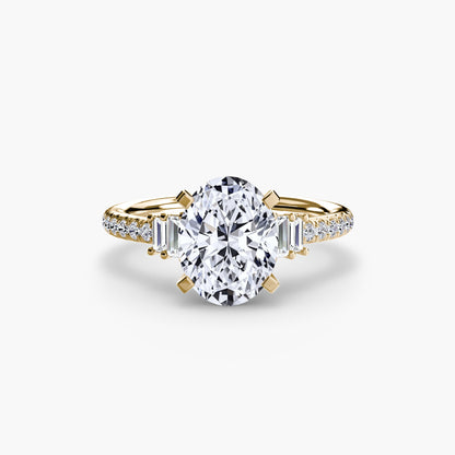 Solitaire with Pavé 4 - AYKA JEWELS
