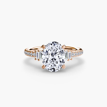 Solitaire with Pavé 4 - AYKA JEWELS