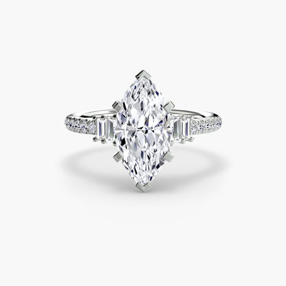 Solitaire with Pavé 4 - AYKA JEWELS