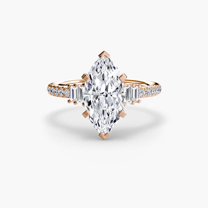 Solitaire with Pavé 4 - AYKA JEWELS