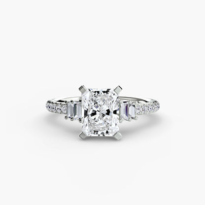 Solitaire with Pavé 4 - AYKA JEWELS