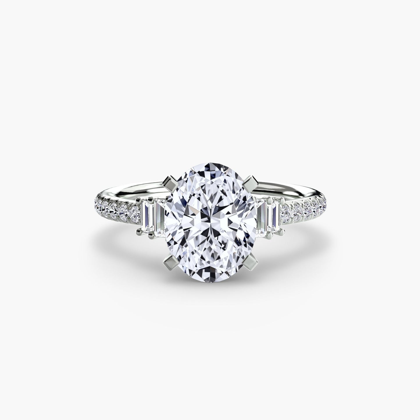 Solitaire with Pavé 4 - AYKA JEWELS