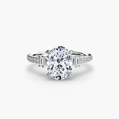 Solitaire with Pavé 4 - AYKA JEWELS