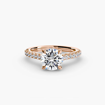Solitaire with Pavé 5 - AYKA JEWELS