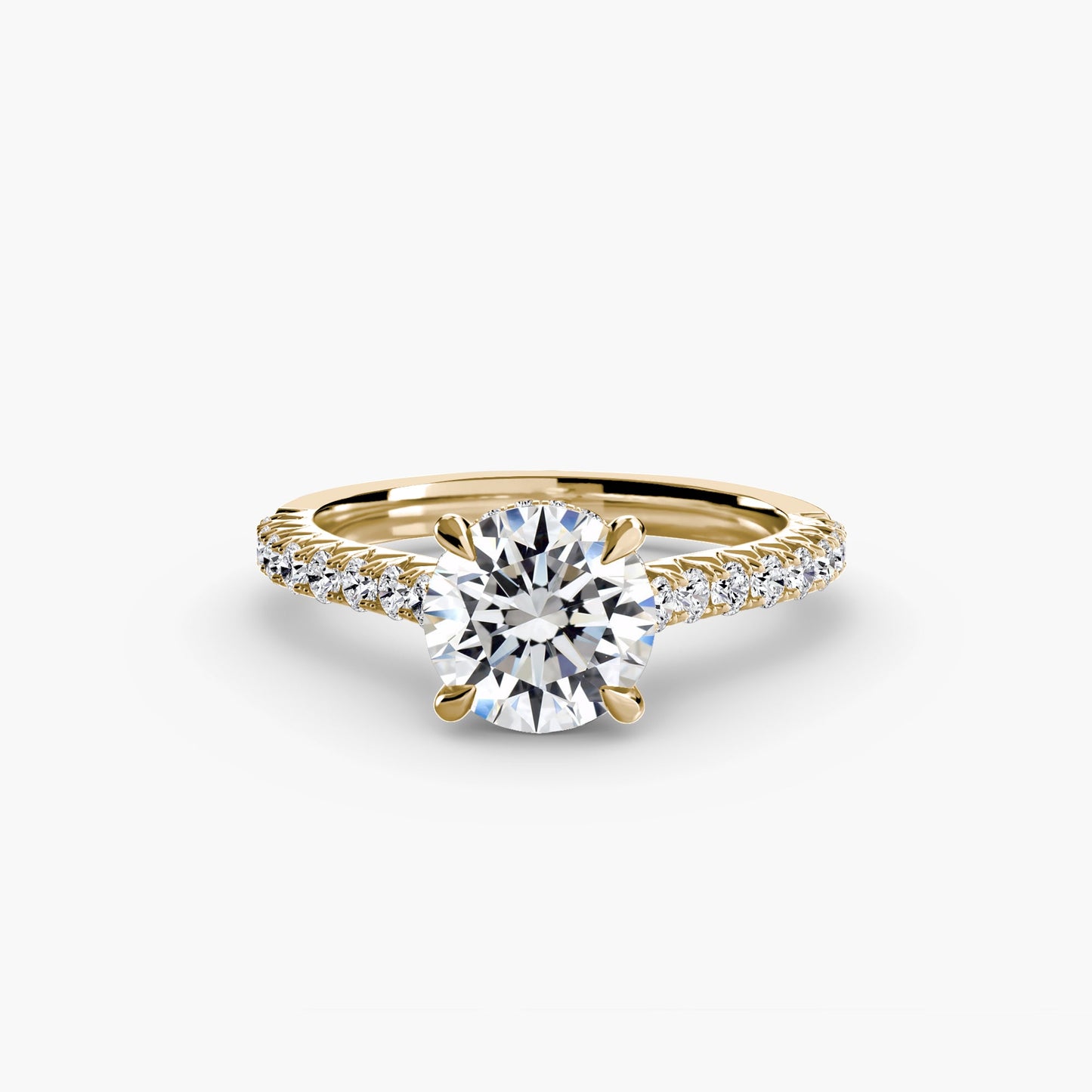 Solitaire with Pavé 5 - AYKA JEWELS