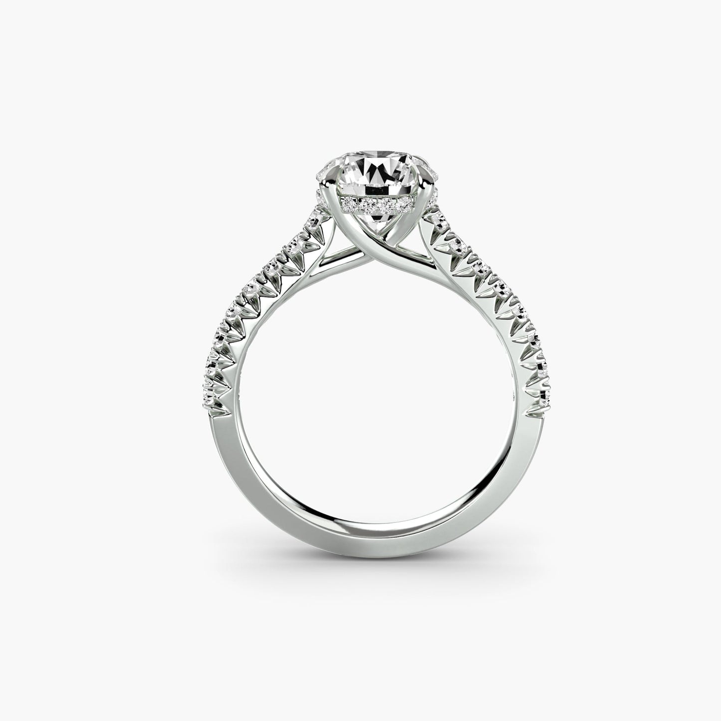 Solitaire with Pavé 5 - AYKA JEWELS