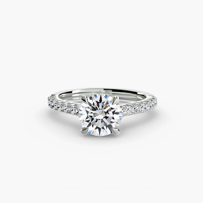 Solitaire with Pavé 5 - AYKA JEWELS