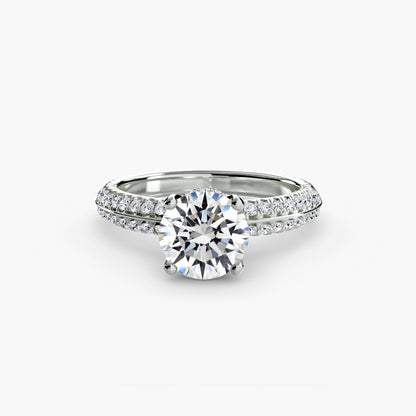 Solitaire with Pavé - AYKA JEWELS