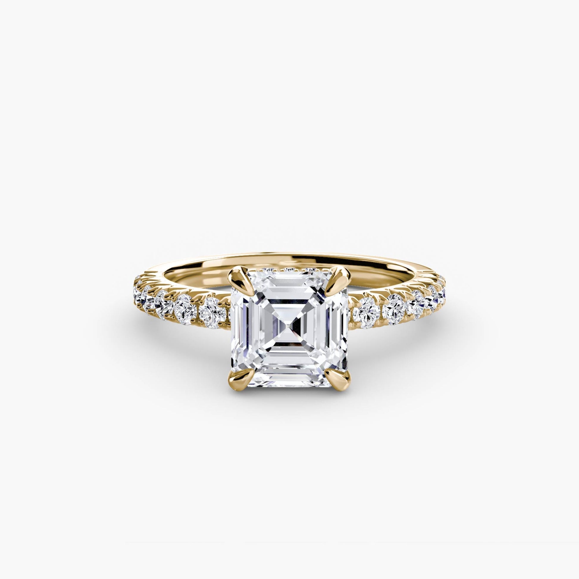 Solitaire with Pavé 6 - AYKA JEWELS