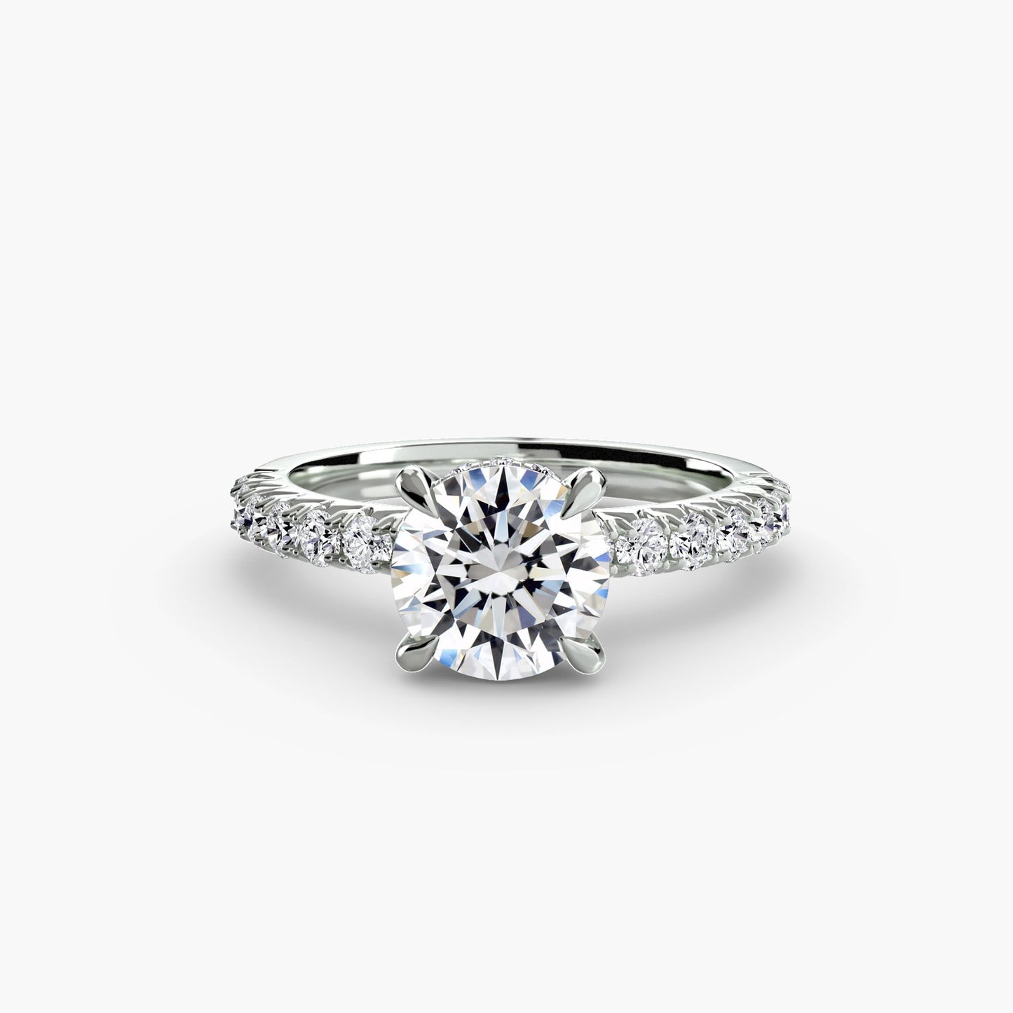 Solitaire with Pavé 6 - AYKA JEWELS