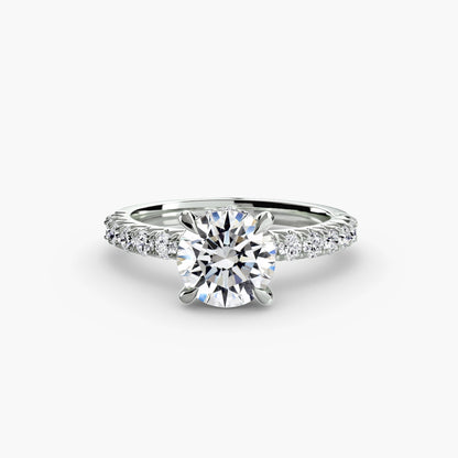 Solitaire with Pavé 6 - AYKA JEWELS