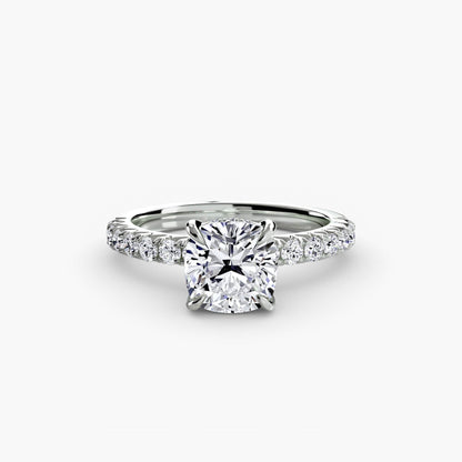 Solitaire with Pavé 6 - AYKA JEWELS
