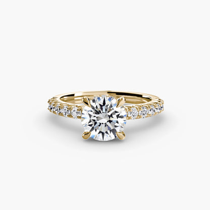 Solitaire with Pavé 6 - AYKA JEWELS