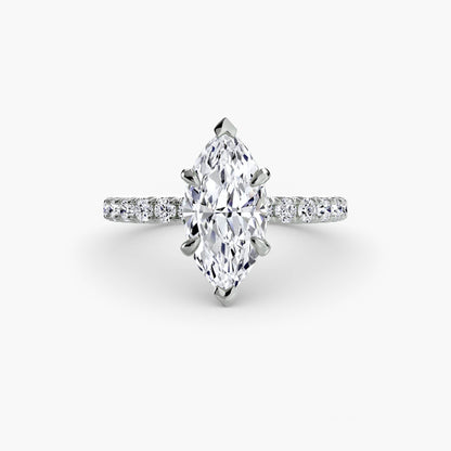 Solitaire with Pavé 6 - AYKA JEWELS