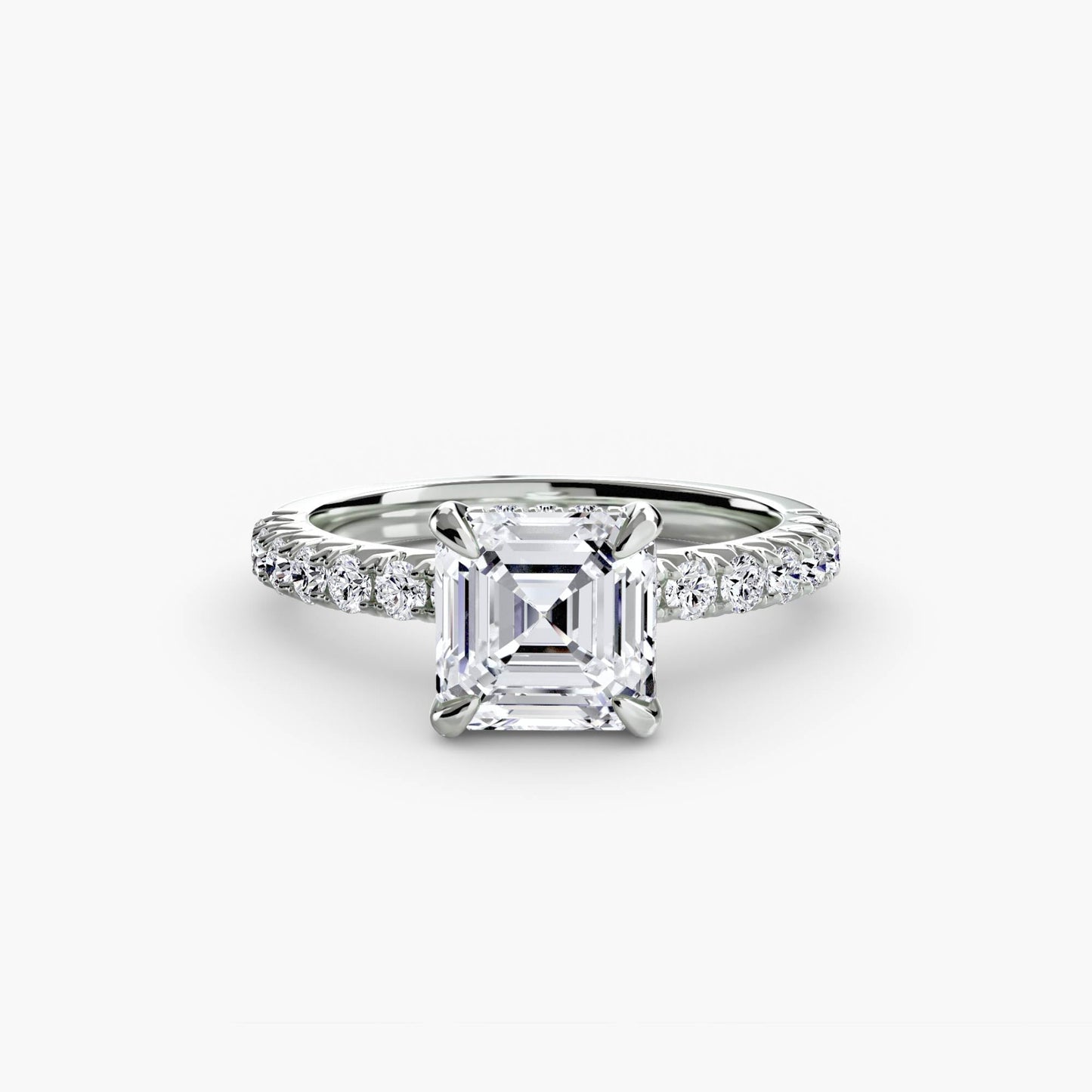 Solitaire with Pavé 6 - AYKA JEWELS