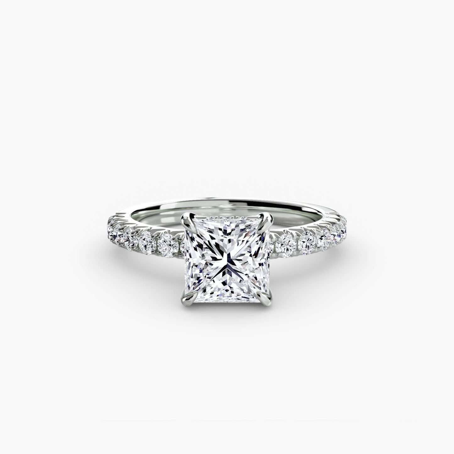 Solitaire with Pavé 6 - AYKA JEWELS
